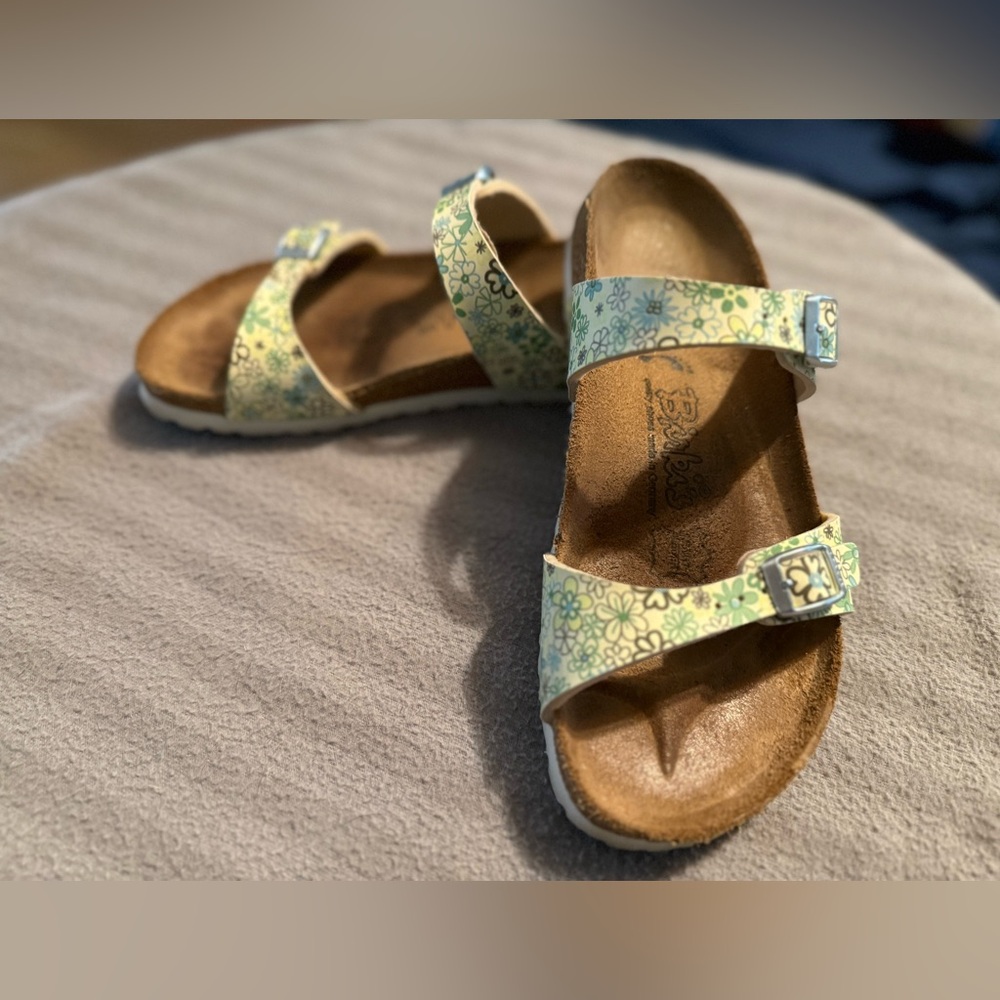 Birkenstock Sandals with Floral Design